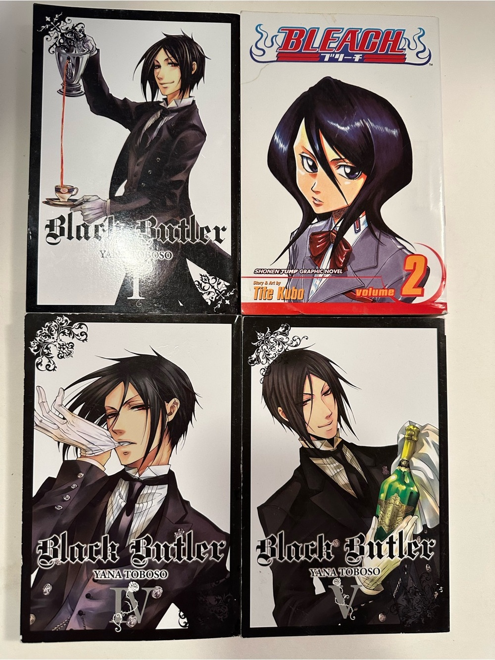 NEW Manga Bundle: Black Butler Vols I, IV, V + Bleach Vol 2